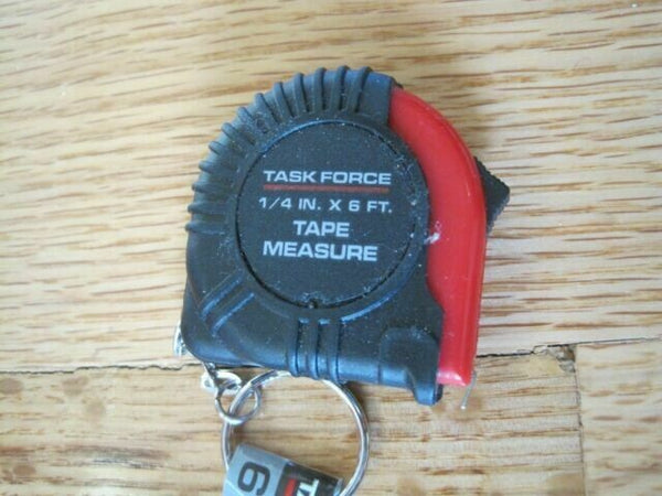 Task Force 1/4 IN X 6 Feet  Keychain Tape Measure with Tape lock