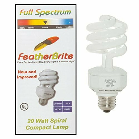 FeatherBrite Full Spectrum 20 Watt spiral Compact Lamp