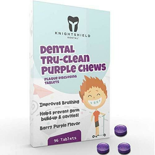 Tru-clean Purple Chews, Plaque Disclosing Tablets- 96 pack By KnightShield Dental