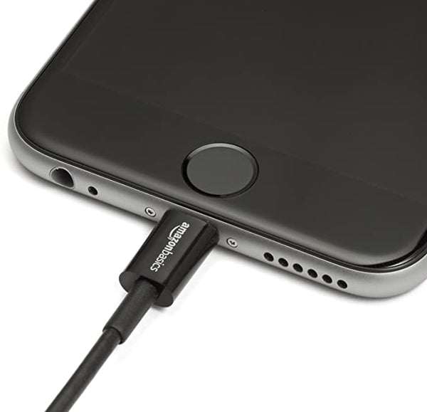 AmazonBasics Lightning to USB A Cable - MFi Certified iPhone Charger- Black- 10 foot