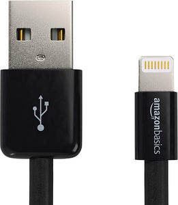 AmazonBasics Lightning to USB A Cable - MFi Certified iPhone Charger- Black- 10 foot