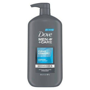 Dove Men+Care clean comfort  body and face wash for men 30 Oz pump bottle