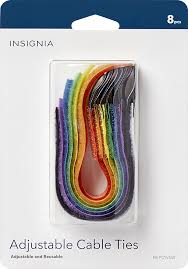 Insignia 8" Cable ties- Multi Color