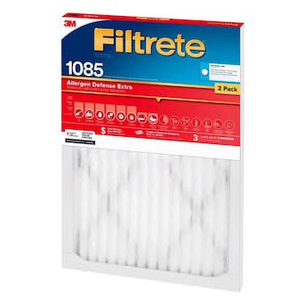 Filtrete 2-Pack 1085 MPR Allergen Defense Extra 12-in x 24-in x 1-in Electrostatic Pleated Air Filter