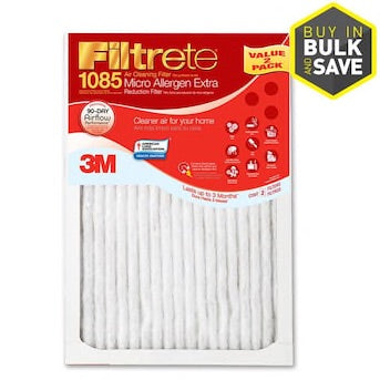 Filtrete 2-Pack 1085 MPR Allergen Defense Extra 12-in x 24-in x 1-in Electrostatic Pleated Air Filter