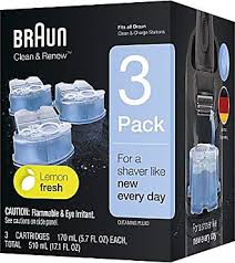 Braun clean and renew cleaning cartridges, 3 pack